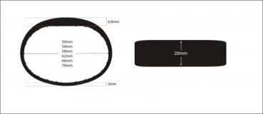 RFID Silikon Armband SILA09 NXP MIFARE Classic 1K 7 byte (13,56MHz) Schwarz