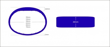 RFID Silikon Armband SILA09 NXP MIFARE Classic 1K 4 byte (13,56MHz) Blau