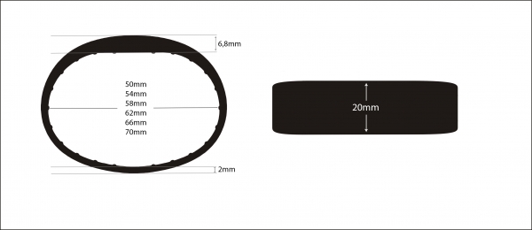 RFID Silikon Armband SILA09 NXP MIFARE Classic 1K 7 byte (13,56MHz) Schwarz