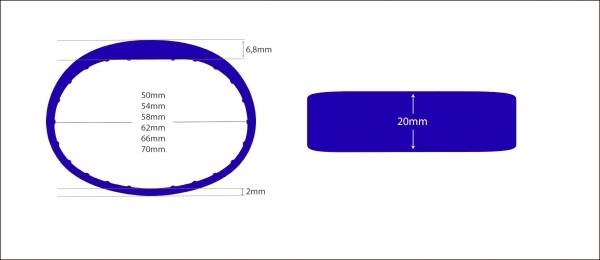 RFID Silikon Armband SILA09 NXP MIFARE Classic 1K 4 byte (13,56MHz) Blau