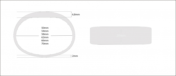 RFID Silikon Armband SILA09 NXP MIFARE Classic 1K 4 byte (13,56MHz) Weiß